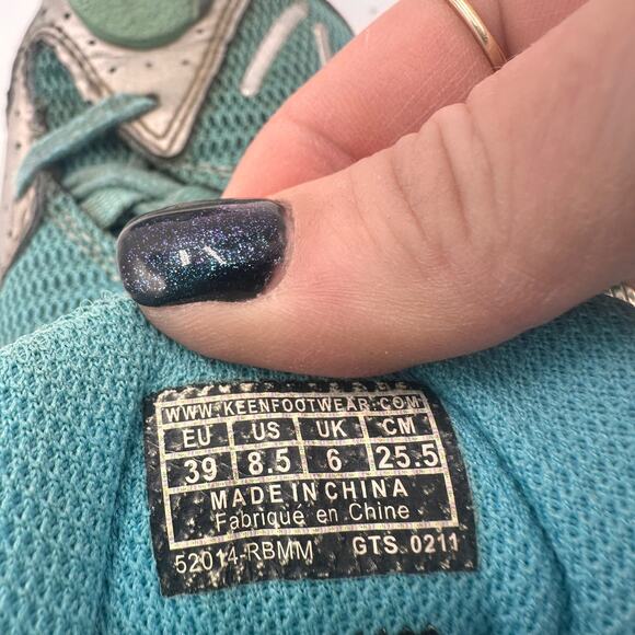 Keen Women's A86 Turquoise Mint Trail Mountain Running Terrain Size 8.5 - Picture 8 of 8